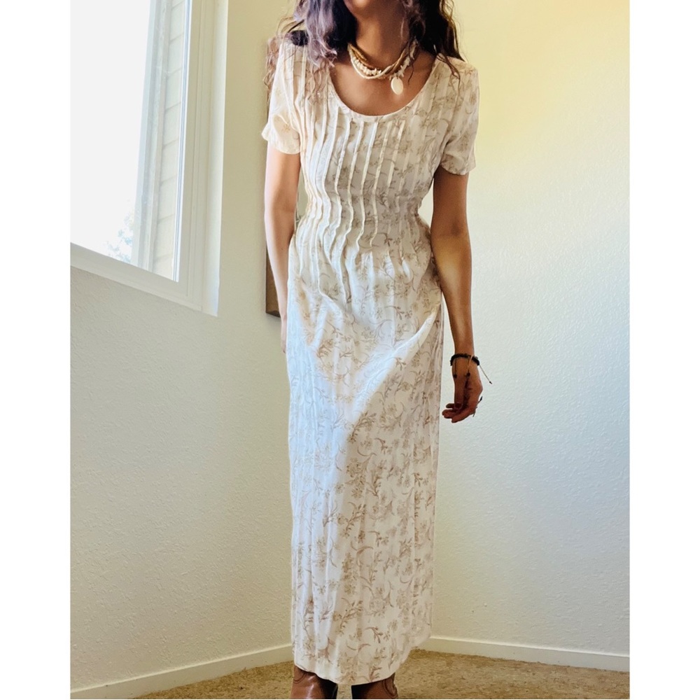 All that Jazz Cream Floral Maxi Dress